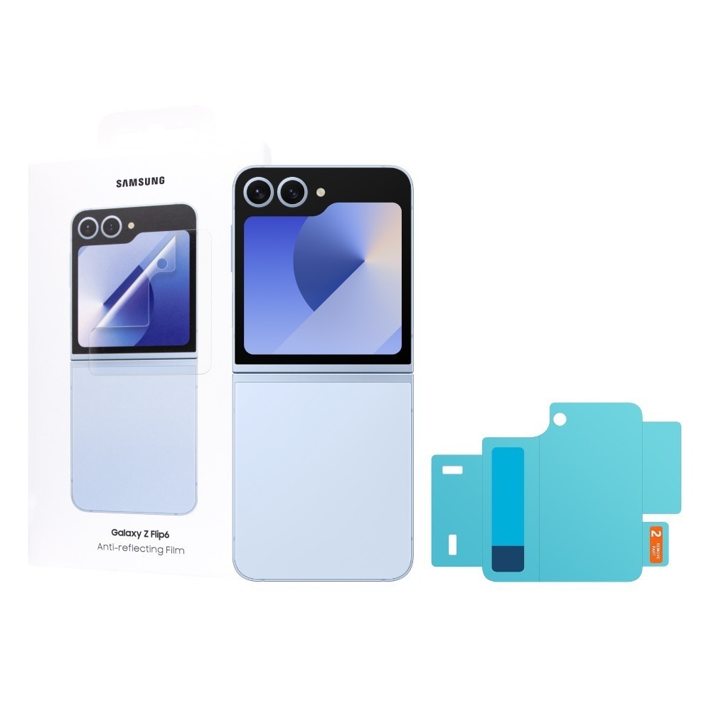 Samsung 三星 原廠公司貨 Z Flip6 抗反光螢幕保護貼 UF741 - 內含2片保護貼 (盒裝)-細節圖2