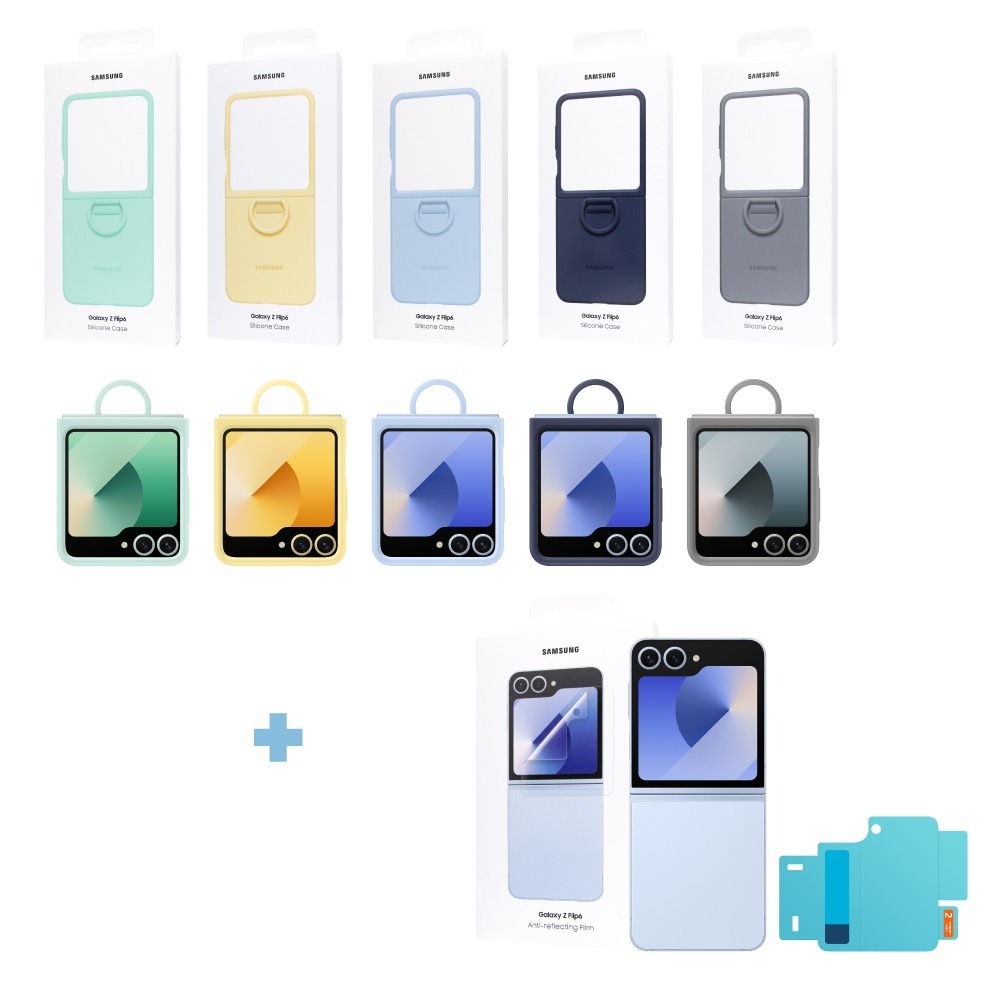 【加碼送原廠保護貼】Samsung 三星 原廠公司貨 Z Flip6 矽膠薄型保護殼-附指環扣 / PF741 (盒裝)-細節圖2