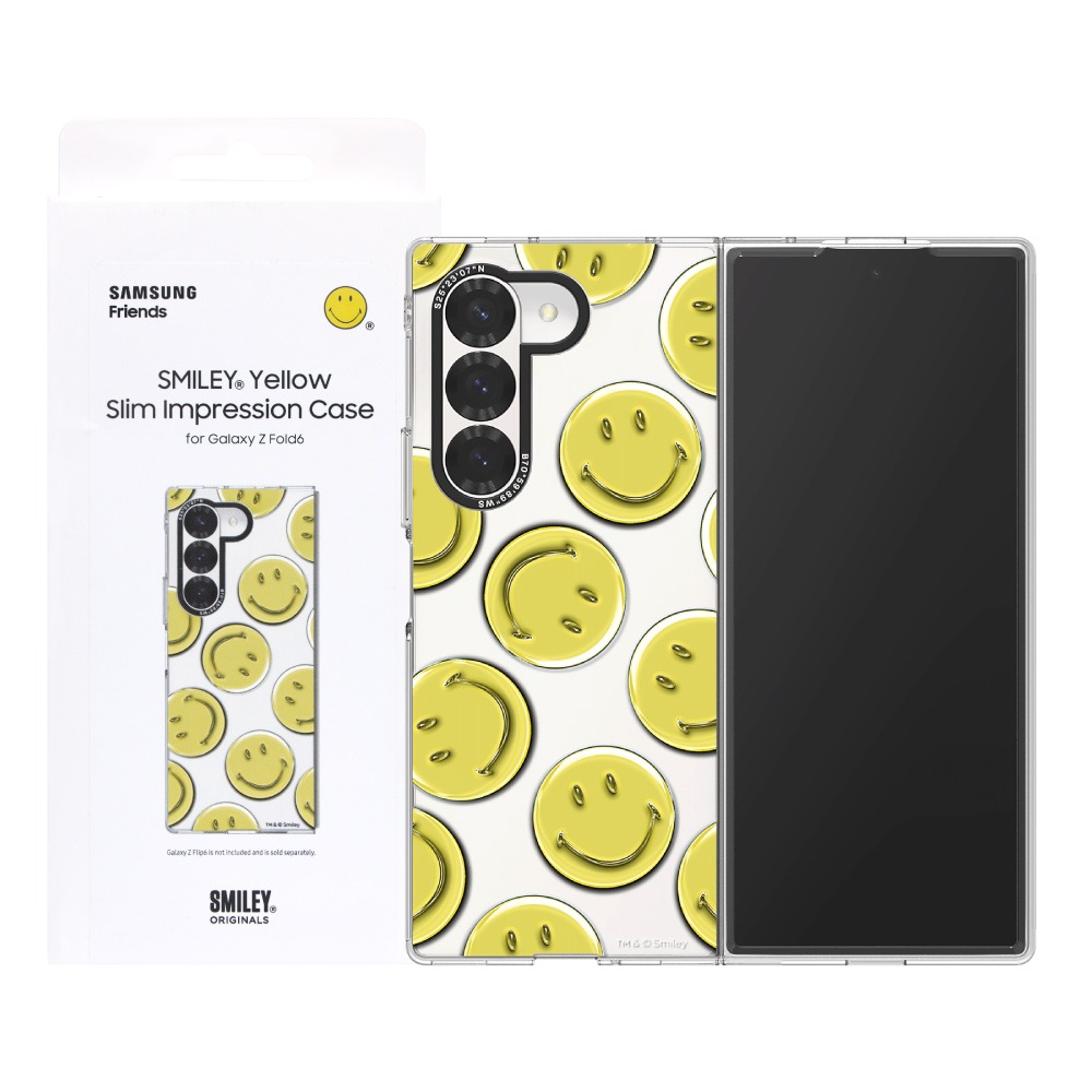 Samsung 三星 原廠公司貨 Z Fold6 Smiley 聯名保護殼 Yellow / FPF956 (盒裝)-細節圖2