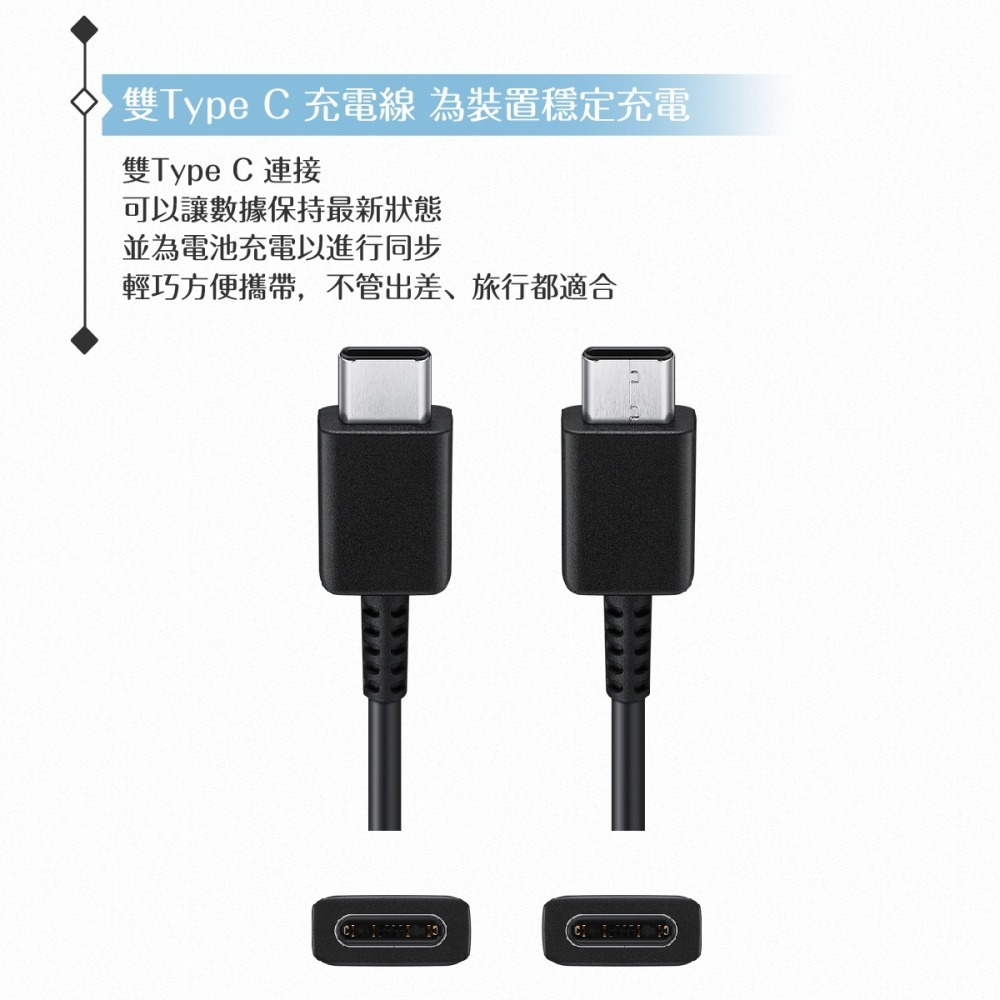 Samsung for A系列 15W快充旅充組Type C【附原廠盒裝T1510充電器+三星製造雙Type C線】-細節圖9