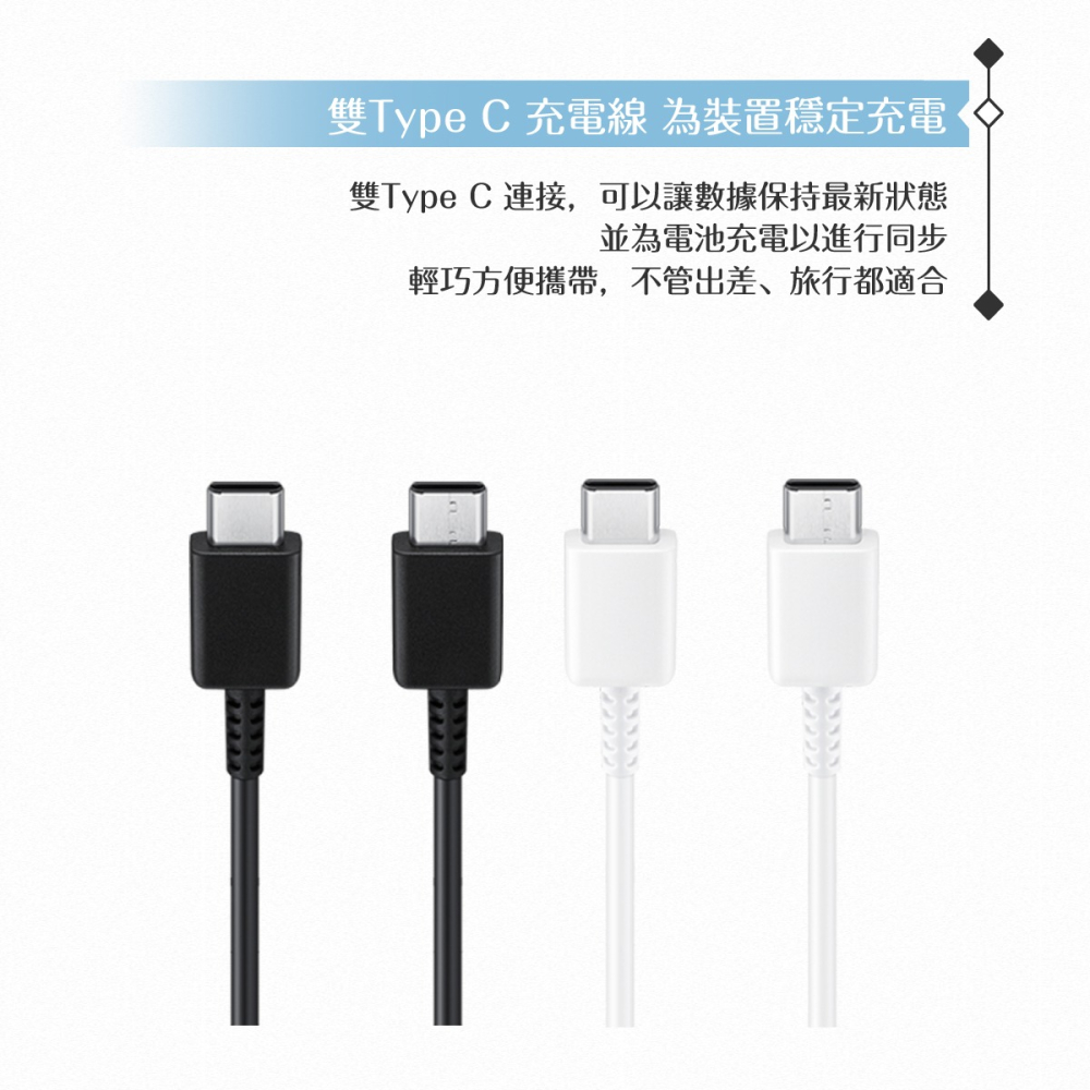 Samsung for M系列 15W快充旅充組Type C【附原廠盒裝T1510充電器+三星製造雙Type C線】-細節圖6