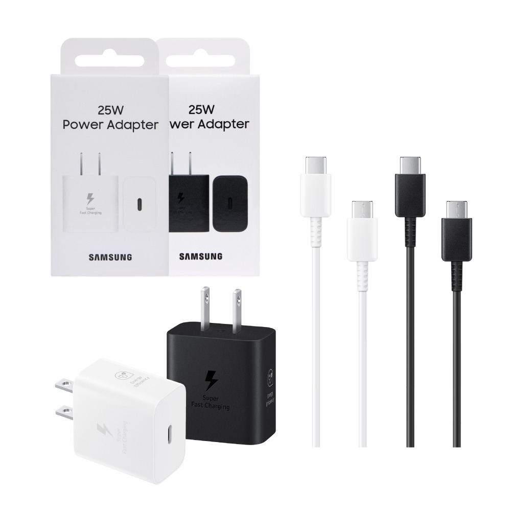 Samsung三星 原廠盒裝25W超快充T2510+三星製造 雙Type C線組 (for Z Fold7 Flip7)-細節圖2