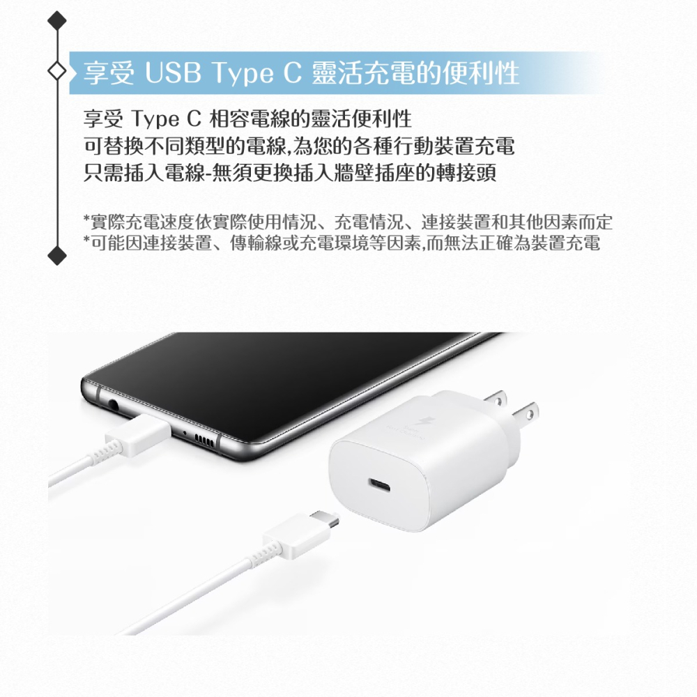 Samsung for S24/S23系列 25W快充旅充組【附原廠盒裝TA800充電器+三星製造雙Type C線】-細節圖5