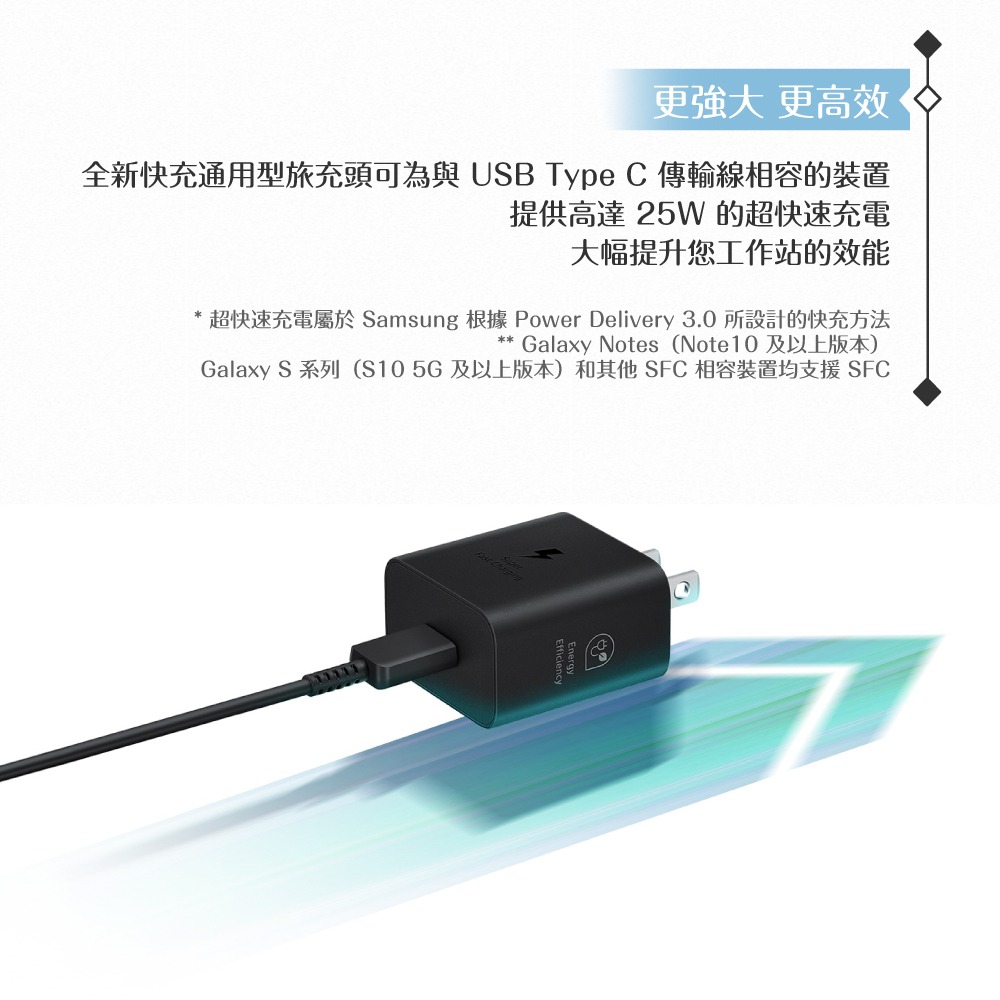 Samsung三星 for Z Fold7 Flip7 25W快充組【附原廠盒裝T2510頭+三星製造雙Type C線】-細節圖9