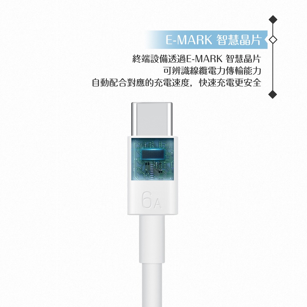 Huawei華為 原廠 6A Type-C to Type-C 超級快充充電線-密封裝 (CC801)-細節圖9