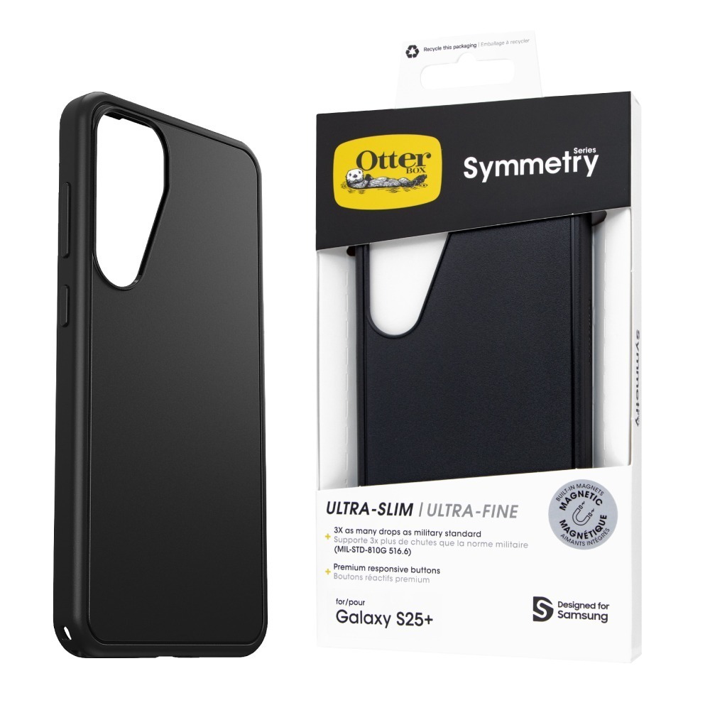 Samsung 三星 原廠公司貨 S25+ Otterbox-Symmetry 全黑磁吸保護殼 FPS936 (盒裝)-細節圖2