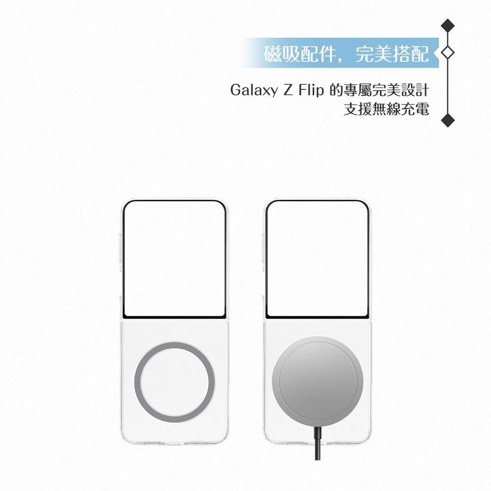 Samsung 三星 原廠公司貨 Z Flip7 透明磁吸保護殼 FFF766 (盒裝)-細節圖9