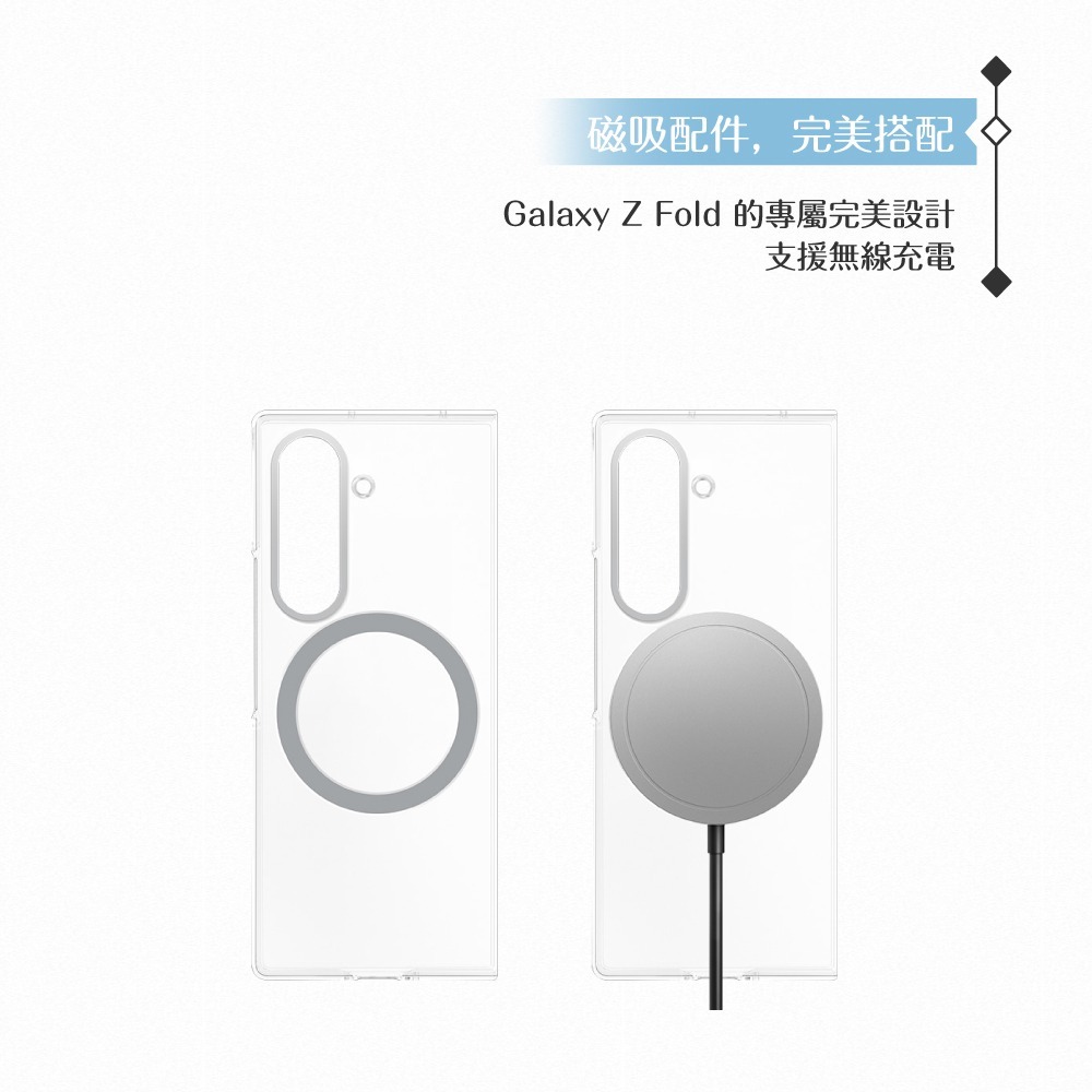 Samsung 三星 原廠公司貨 Z Fold7 透明磁吸保護殼 - 附保貼, FFF966 (盒裝)-細節圖7