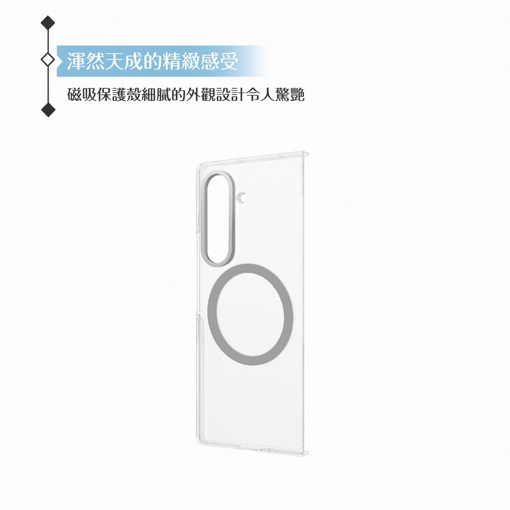 Samsung 三星 原廠公司貨 Z Fold7 透明磁吸保護殼 - 附保貼, FFF966 (盒裝)-細節圖8
