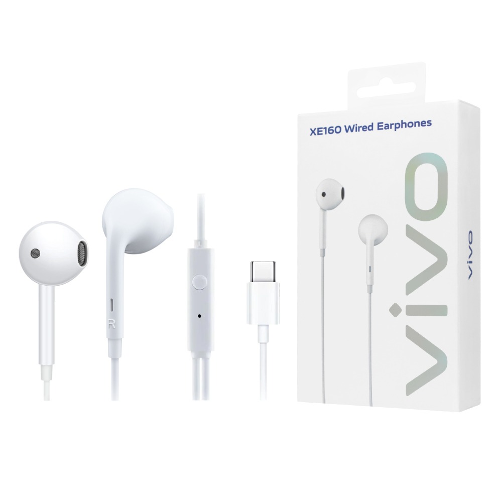 VIVO XE160 台灣正原廠盒裝 / 半入耳式線控耳機 Type-C (白色)-細節圖2
