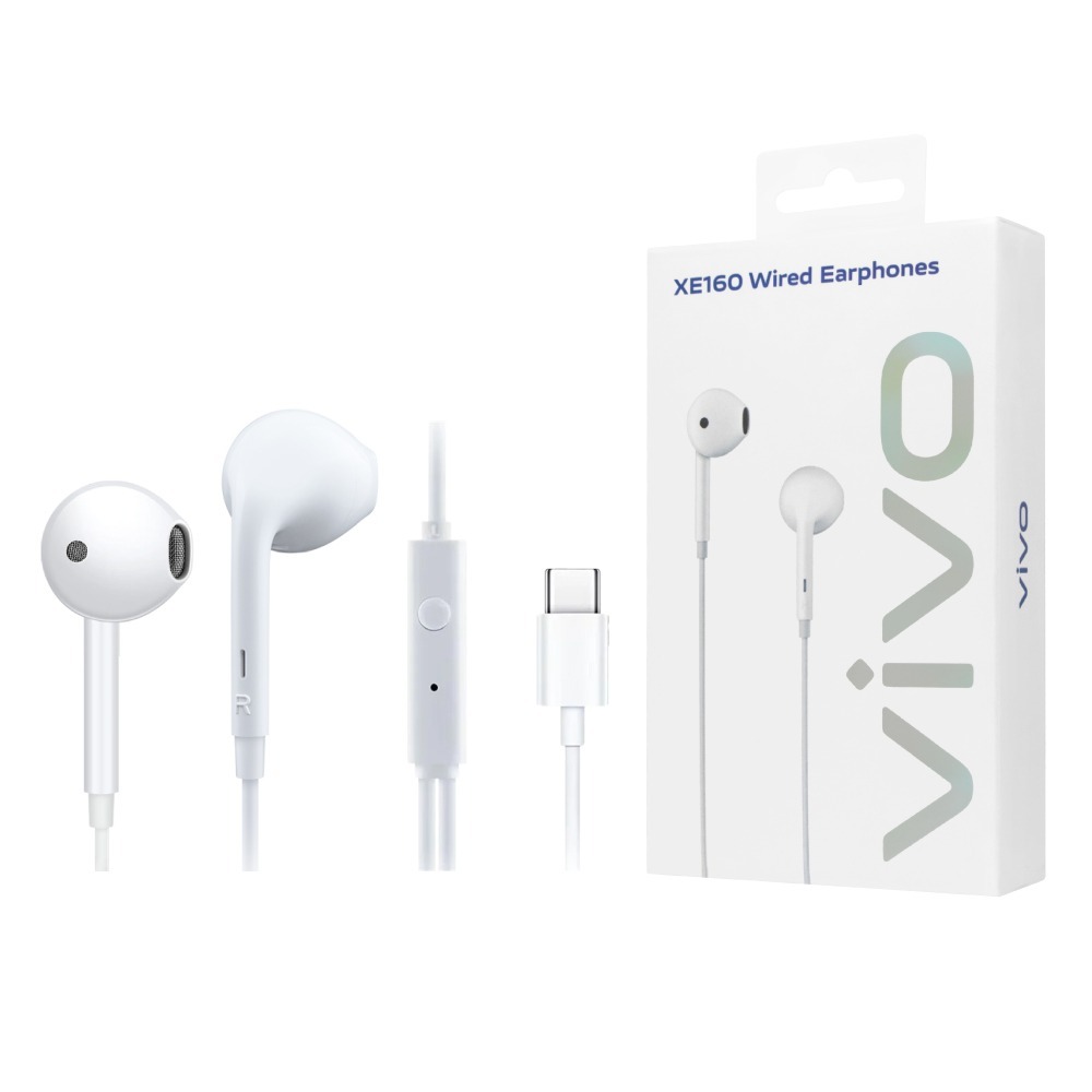 VIVO XE160 台灣正原廠盒裝 / 半入耳式線控耳機 Type-C (白色)-細節圖2