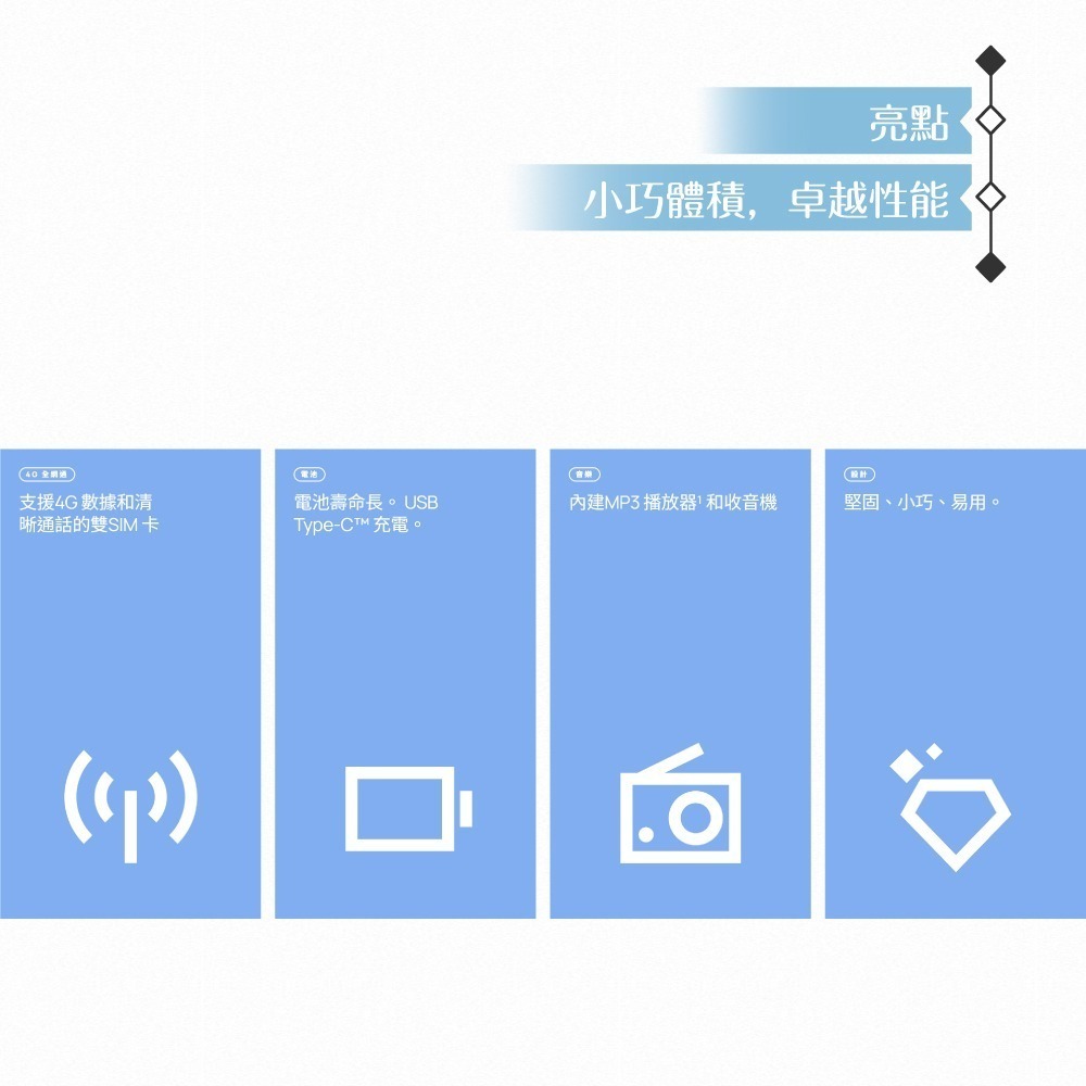HMD 101 4G Dual Sim - 台灣版 有注音 (贈三角繞線器+中性筆)-細節圖8
