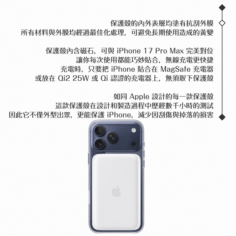 Apple 原廠公司貨 iPhone 17 Pro Max MagSafe 透明保護殼 A3565 (盒裝)-細節圖8