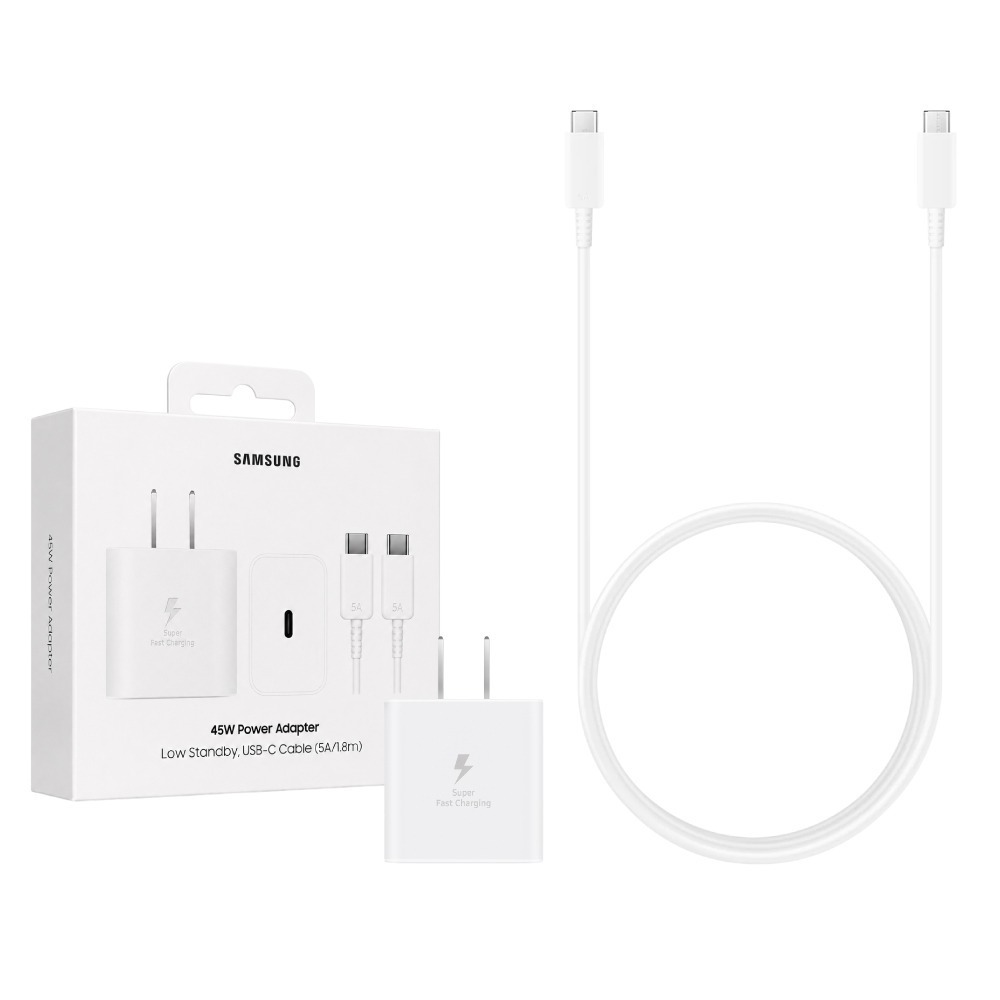 Samsung 原廠公司貨 新款T4511 / 45W 快充旅充組 -白 (含PD旅充+5A 雙Type C線1.8m)-細節圖2