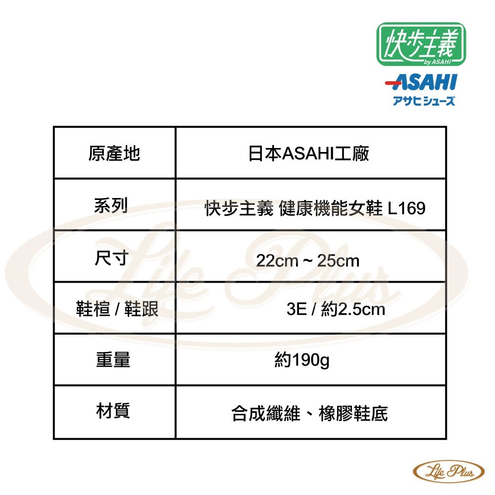 【熟年生活館】日本ASAHI 快步主義 L169 健康機能女鞋防跌穿脫容易免綁帶 日本製現貨在台火速出貨-細節圖5