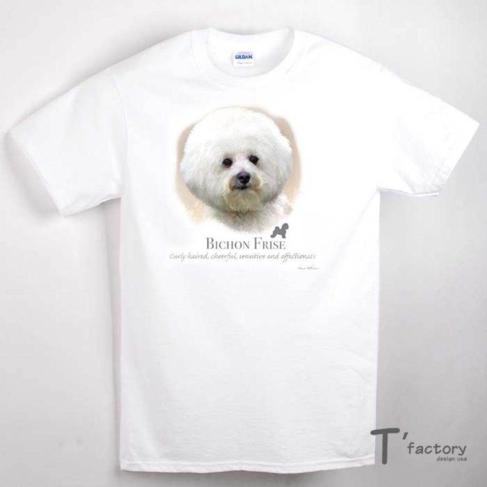 【T＇factory】自有品牌T恤 捲毛比雄犬 100%純美國棉GILDAN Tee  S/M/L號 現貨-細節圖2