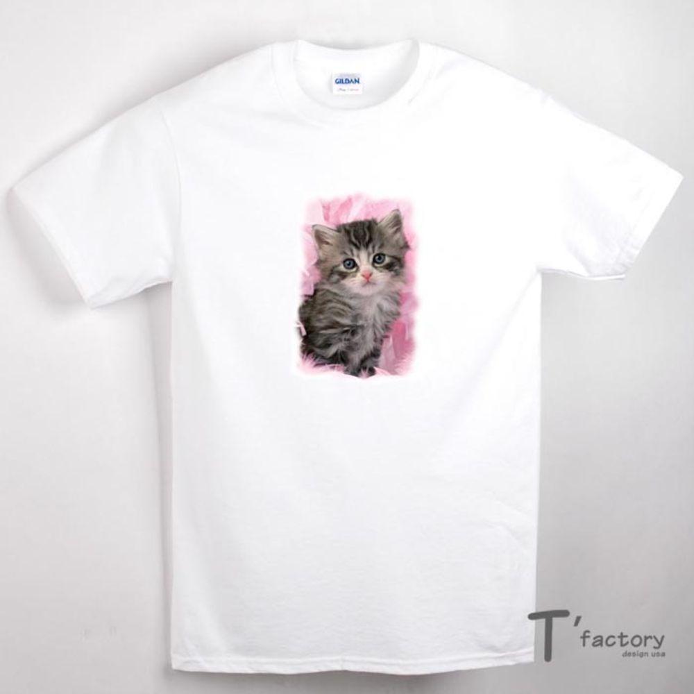 【T＇factory】自有品牌T恤 可愛花貓(2) 100%純美國棉GILDAN Tee  S/M/L號 現貨-細節圖2
