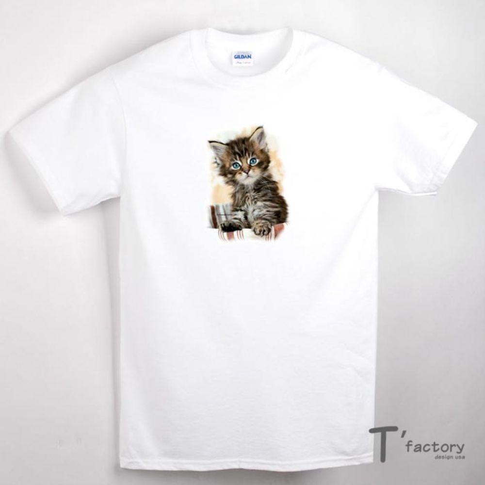 【T＇factory】自有品牌T恤 可愛花貓(3) 100%純美國棉GILDAN Tee  S/M/L號 現貨-細節圖2