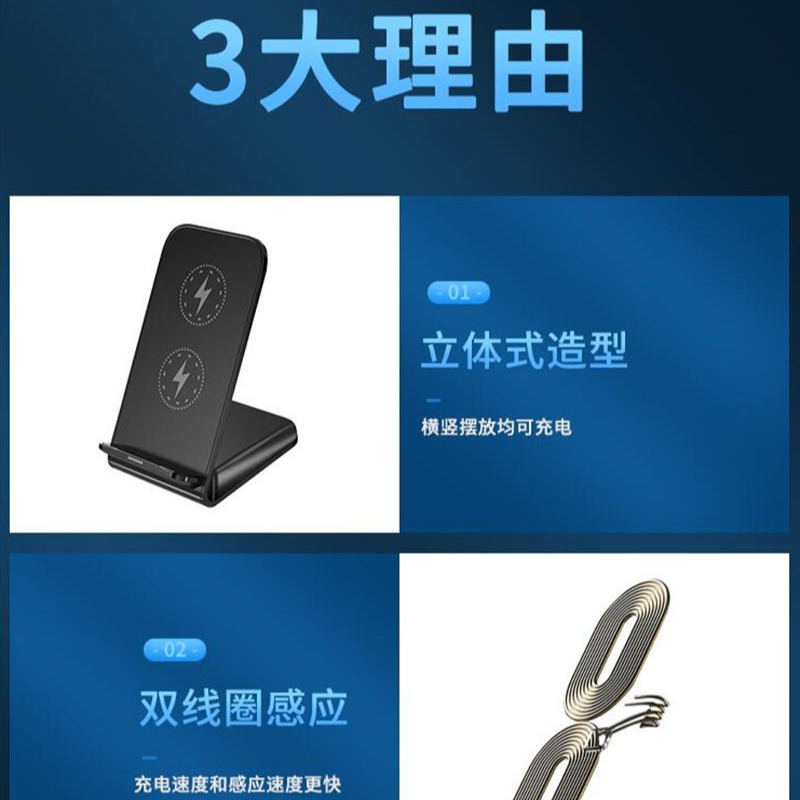 【Ｅ小舖】【台灣出貨】立式無線充電器 無線充電盤9V 快充***請使用20W以上的充電頭***-細節圖6