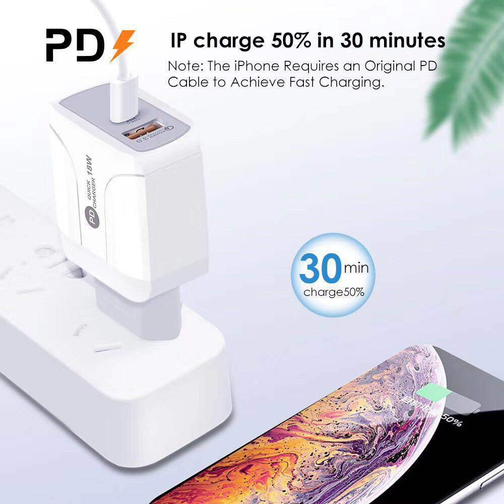 【Ｅ小舖】【台灣出貨】PD18WPD25W+QC3.0手機快充充電器 雙快充手機快充充頭-細節圖4