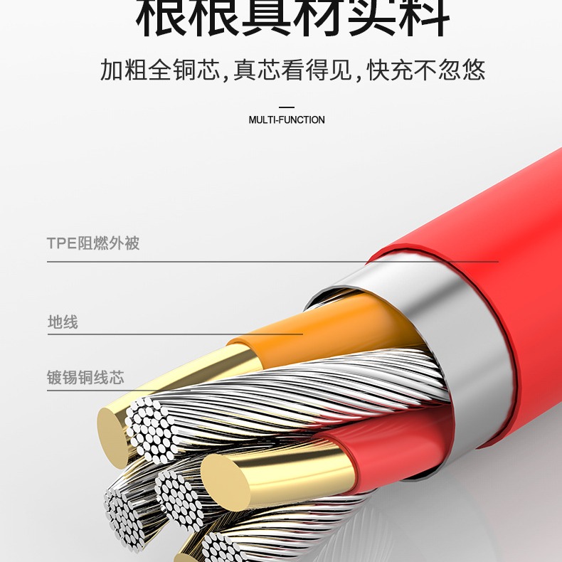 【Ｅ小舖】【台灣出貨】旋轉磁吸充電線數據線180度旋轉盲吸蘋果iphone安卓type-C三合一充電線 一拖三數據線快充-細節圖3