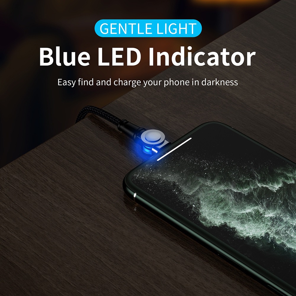 【Ｅ小舖】【台灣出貨】旋轉磁吸充電線數據線180度旋轉盲吸蘋果iphone安卓type-C三合一充電線 一拖三數據線快充-細節圖4