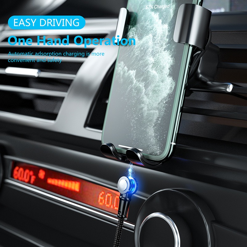 【Ｅ小舖】【台灣出貨】旋轉磁吸充電線數據線180度旋轉盲吸蘋果iphone安卓type-C三合一充電線 一拖三數據線快充-細節圖7