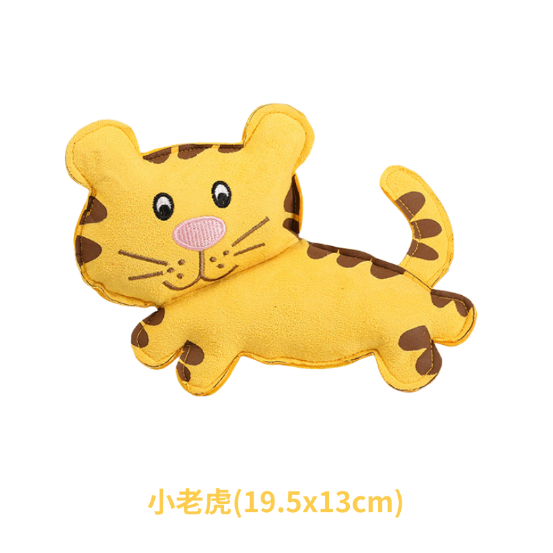 🐶台灣24H出貨 Q-Monster 扁扁動物仿皮玩具 狗狗玩具 寵物玩具 耐咬玩具 動物造型 發聲玩具 貓貓玩具-規格圖6