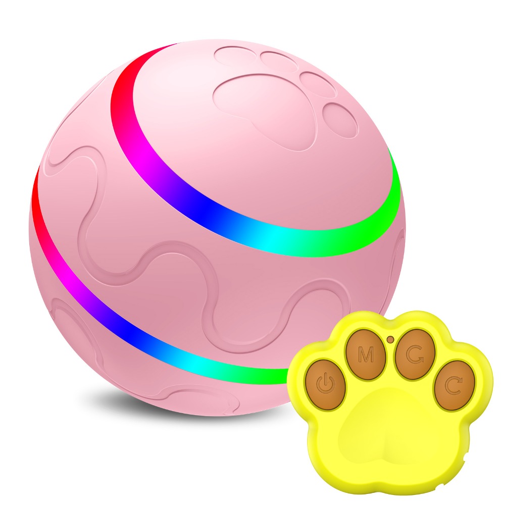 🐶台灣24H出貨 寵物玩具球 自動球 智能電動球 狗狗玩具 貓玩具 逗貓球 LED閃光球 遙控 USB充電 寵物玩具-規格圖7