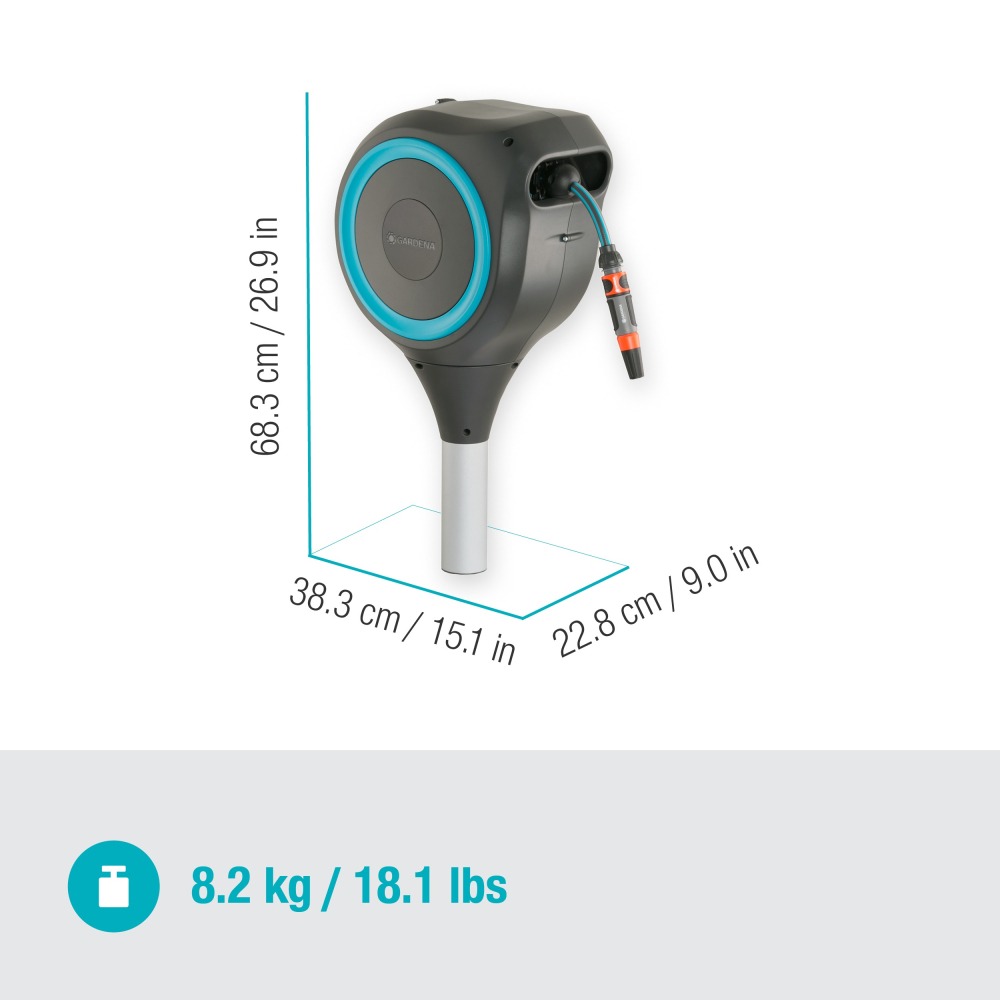 【GARDENA】 WHB 立式自動收取水管組15M 18604-細節圖4