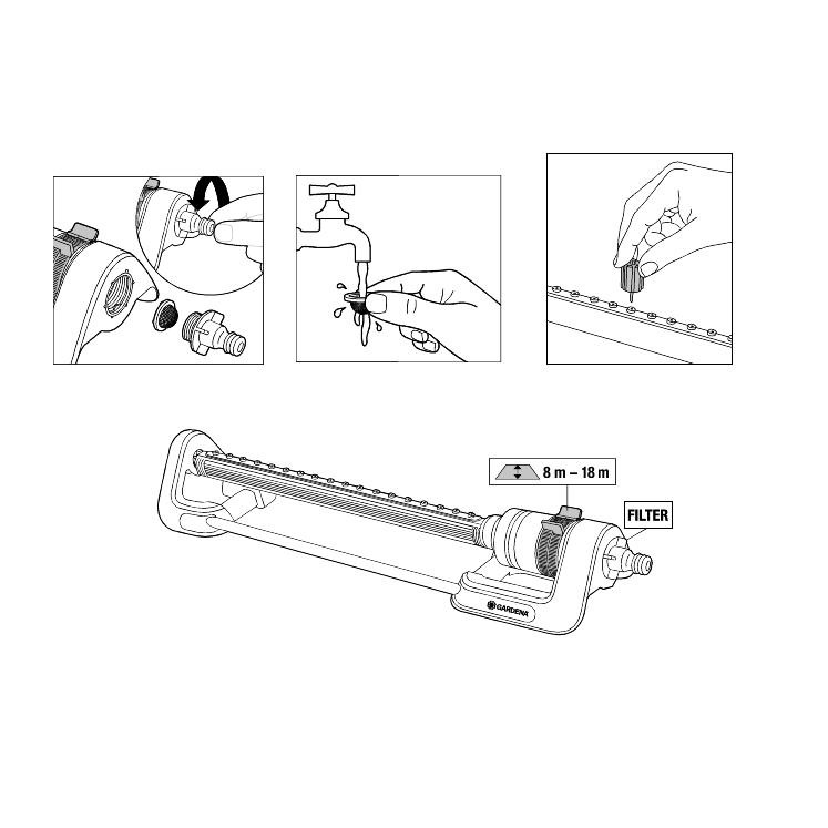 【GARDENA】擺動式灑水器Aqua 280 18704-細節圖7