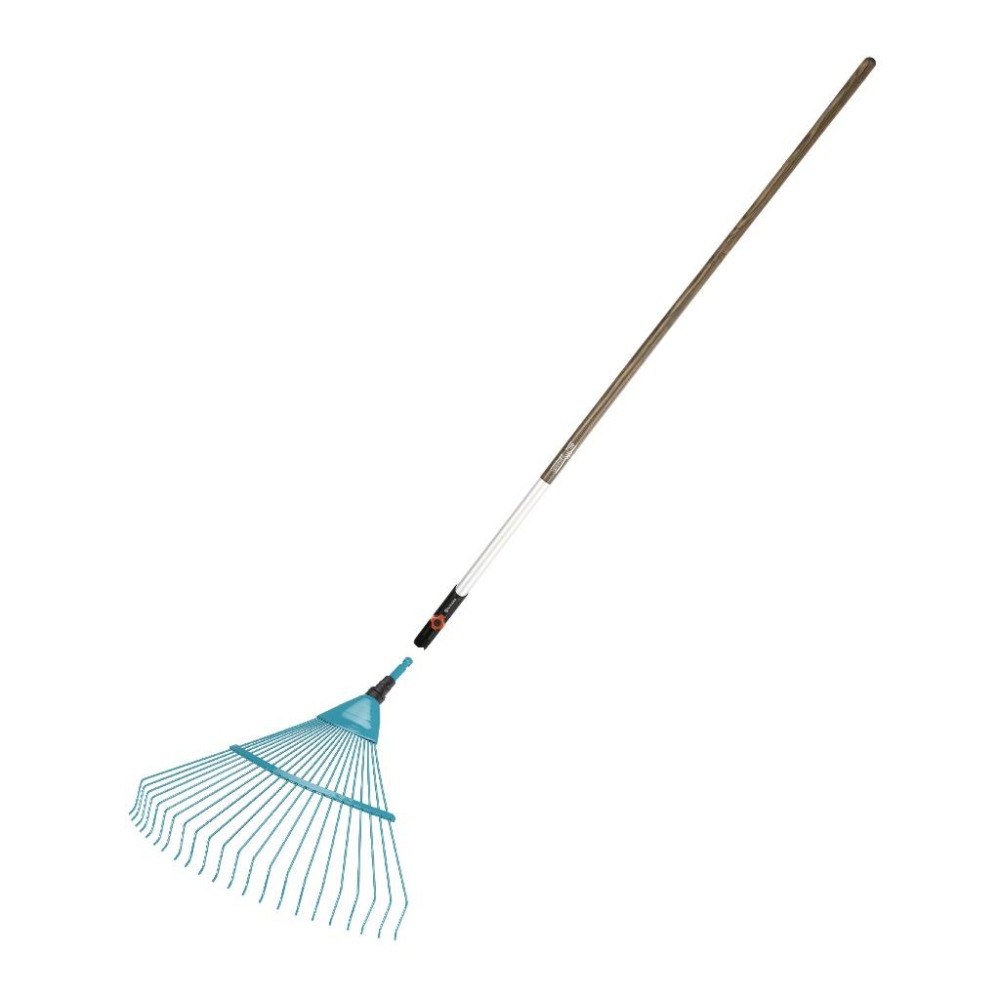 【GARDENA】 鋼耙+木製握柄130cm套裝組合 3100_3723-細節圖2