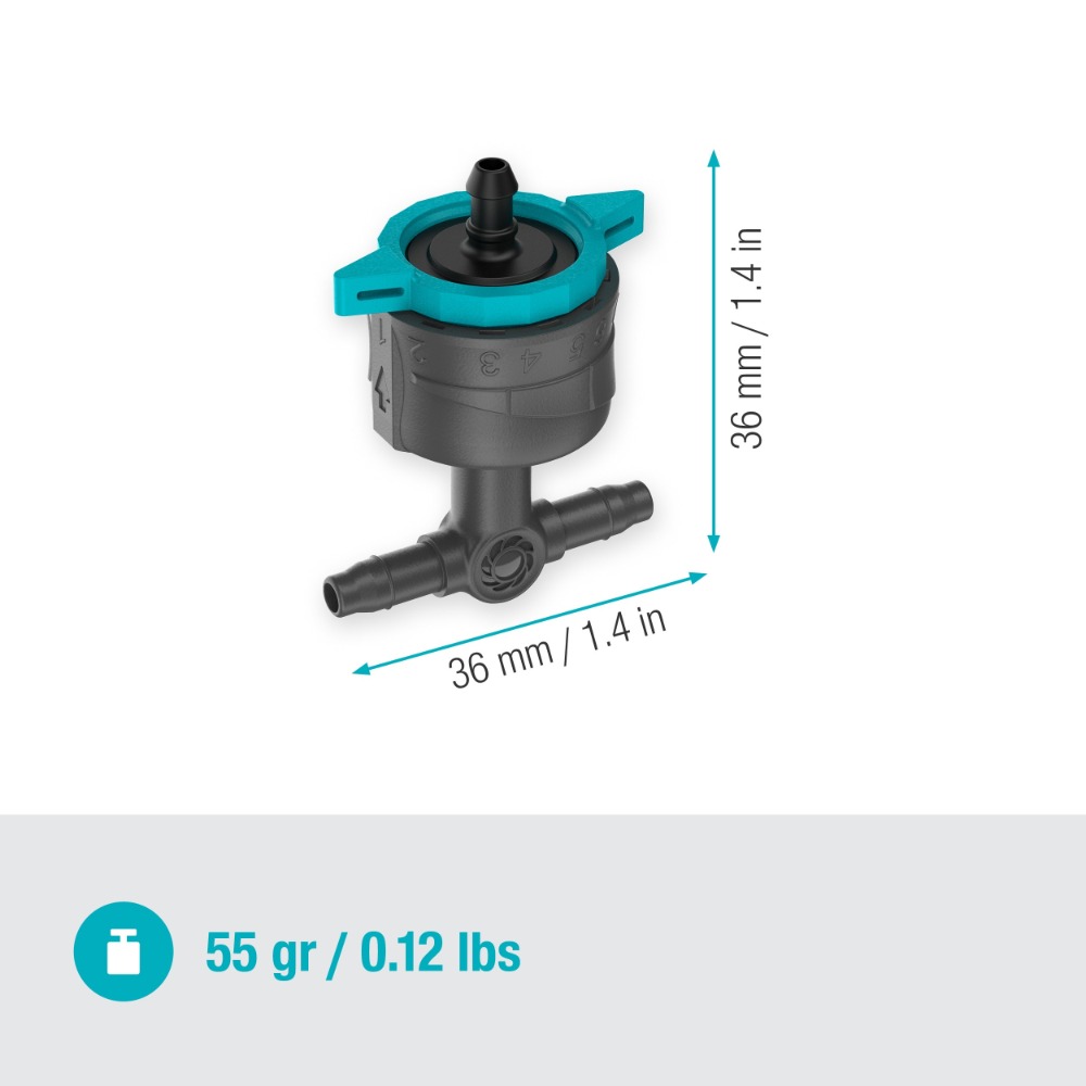 【GARDENA】 中端用調節型滴頭1-8L(5入) 13314-細節圖2