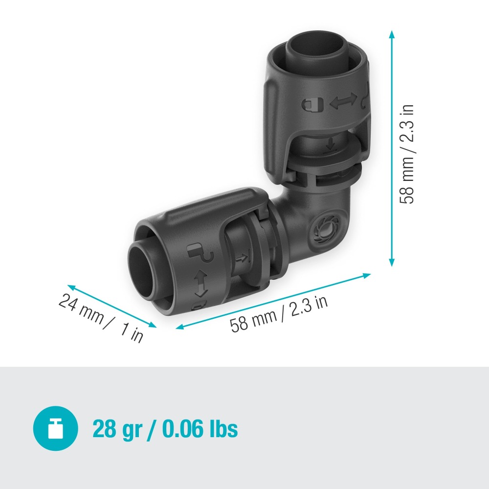 【GARDENA 景觀園藝】 L型水管連接器13mm(2入) 13202-細節圖2