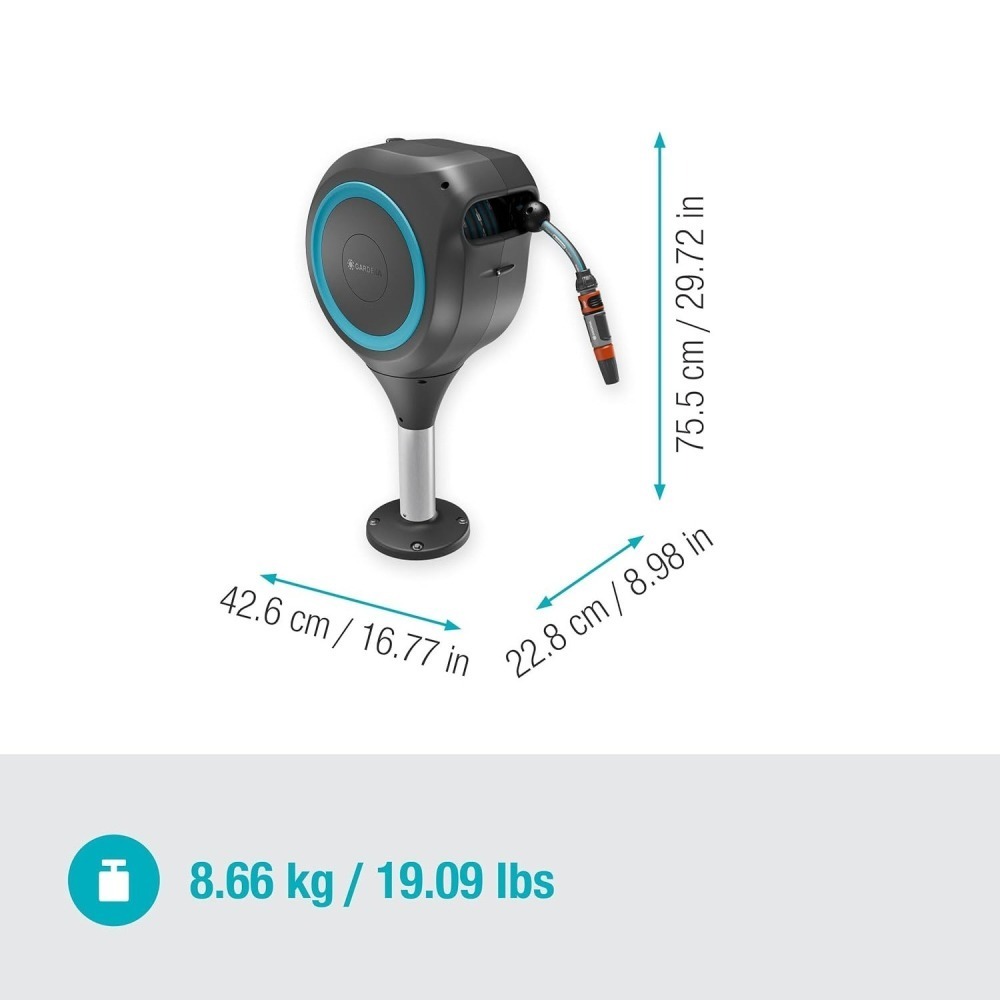 【GARDENA 景觀園藝】 露台立式自動收取水管組20M 18615-細節圖3