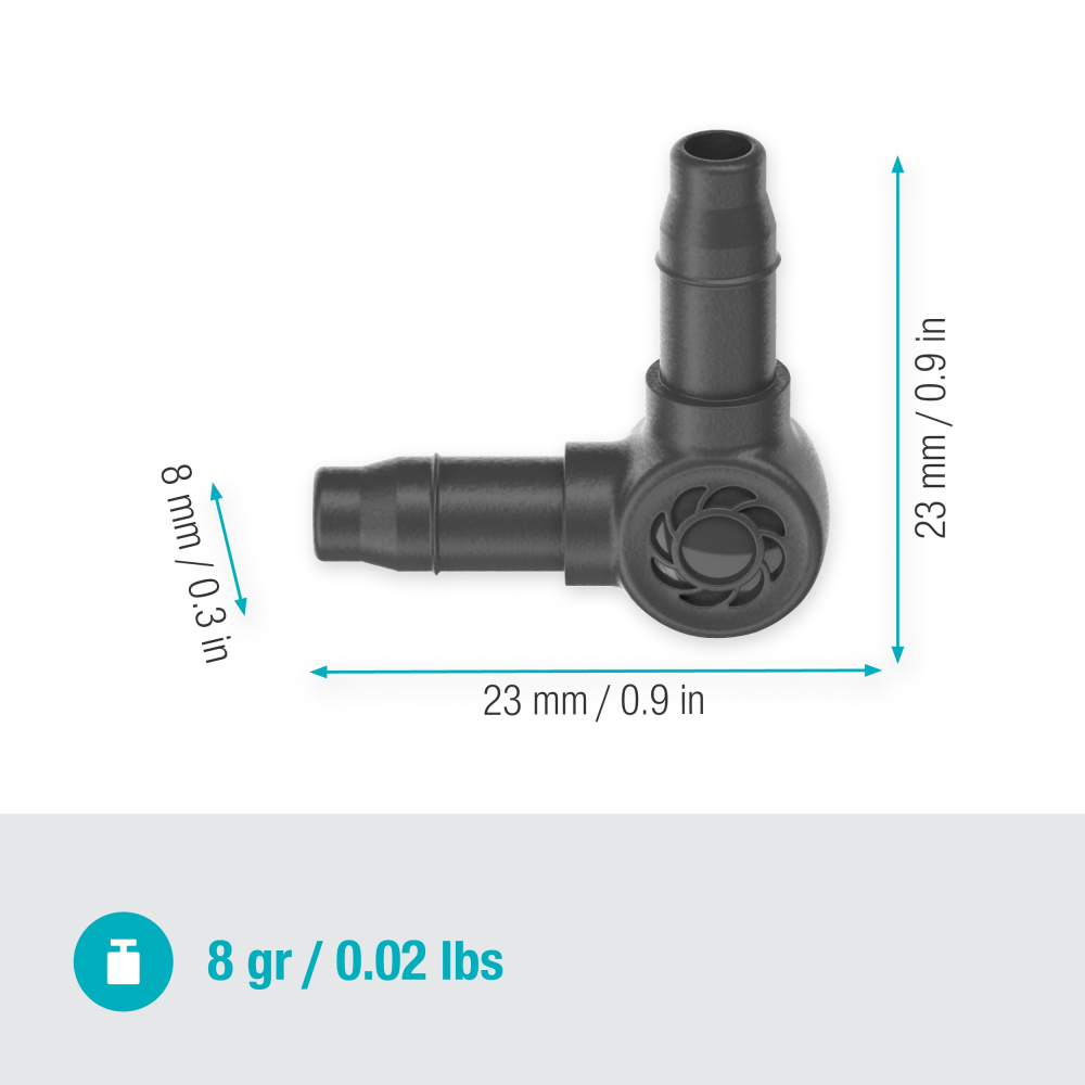 【GARDENA 景觀園藝】L型連接器(10入)(4.6mm) 13212-細節圖2
