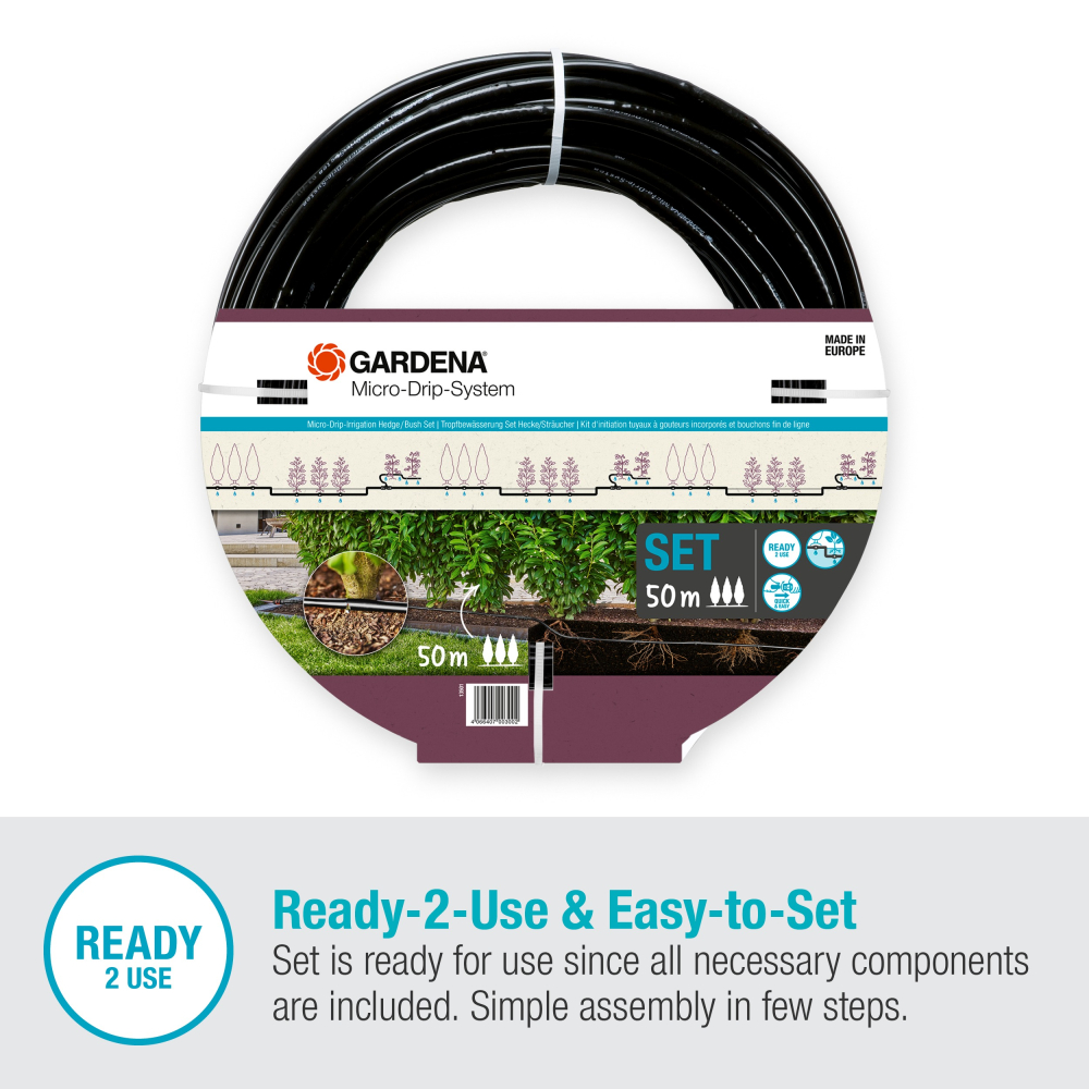 【GARDENA 景觀園藝】 微滴灌樹籬/灌木叢套件 1.6 l/h 13MM×50M 13501-細節圖4