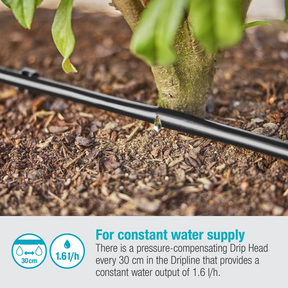 【GARDENA 景觀園藝】 微滴灌地上/地下滴灌管 1.6 l/h 13MM×25M  13503-細節圖7