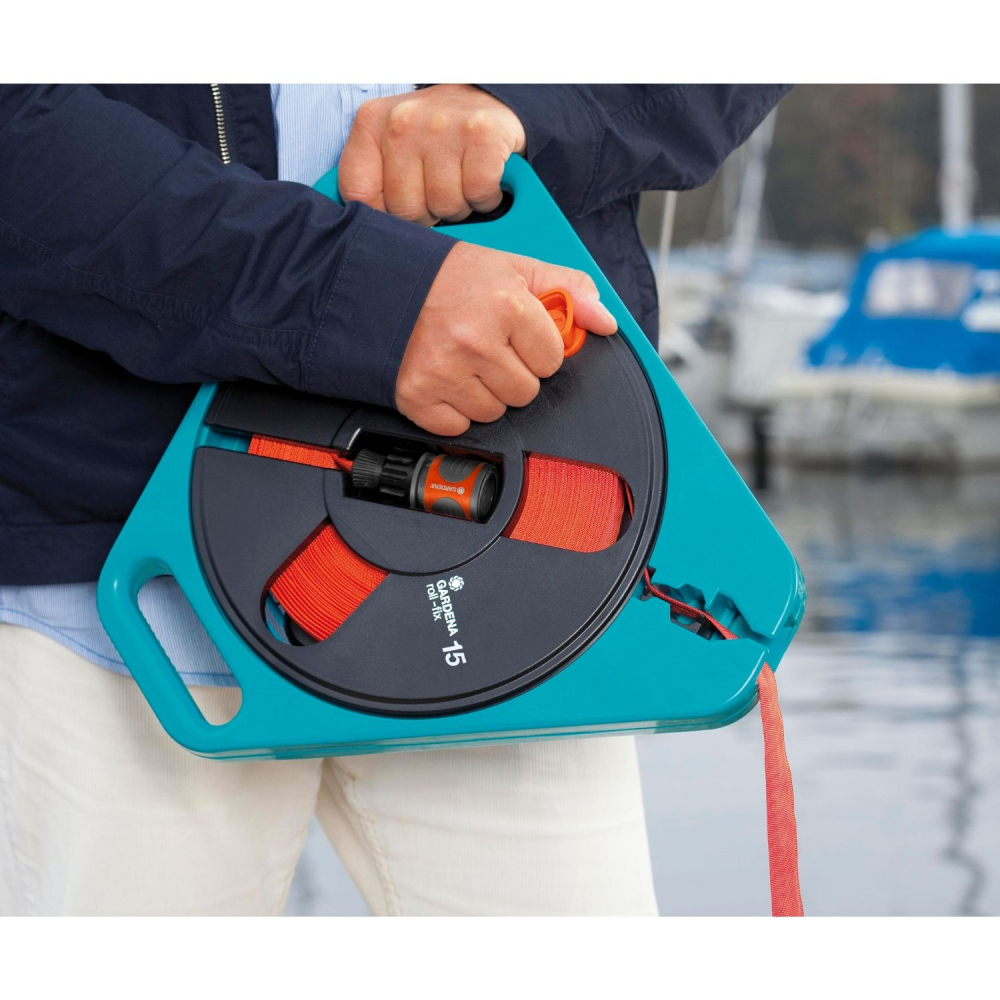 【GARDENA 景觀園藝】卡式平管捲取箱組15M 756-細節圖2