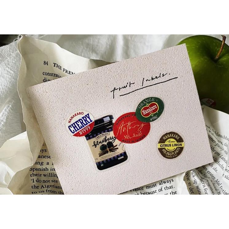 茄子先生 Fruit Labels 3cm 亮面PET膠帶 【立夏手帳生活】-細節圖5