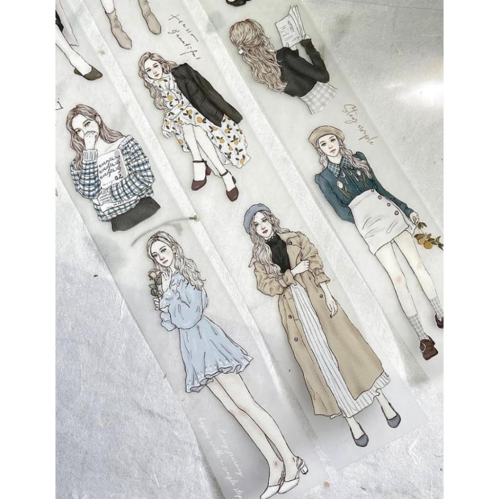 『紙膠帶分裝』 Pion mini girl/Paper/Elegant/Frame/Bloom/Cat Girl-細節圖4