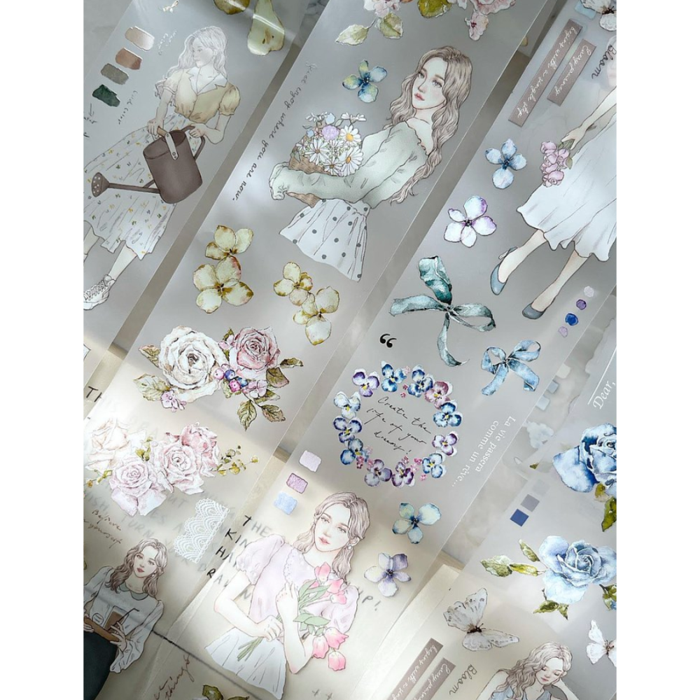 『紙膠帶分裝』 Pion mini girl/Paper/Elegant/Frame/Bloom/Cat Girl-細節圖7