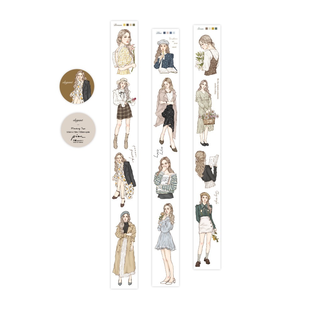 『紙膠帶分裝』 Pion mini girl/Paper/Elegant/Frame/Bloom/Cat Girl-規格圖10