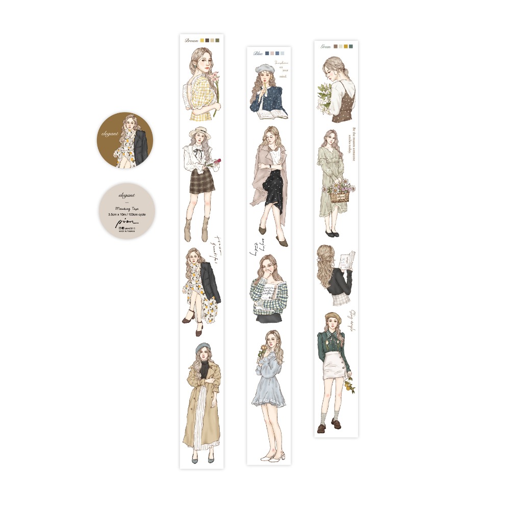 『紙膠帶分裝』 Pion mini girl/Paper/Elegant/Frame/Bloom/Cat Girl-規格圖10