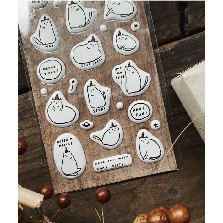 茄子先生 Mellow Kitty 泡棉貼紙【立夏手帳生活】-細節圖5