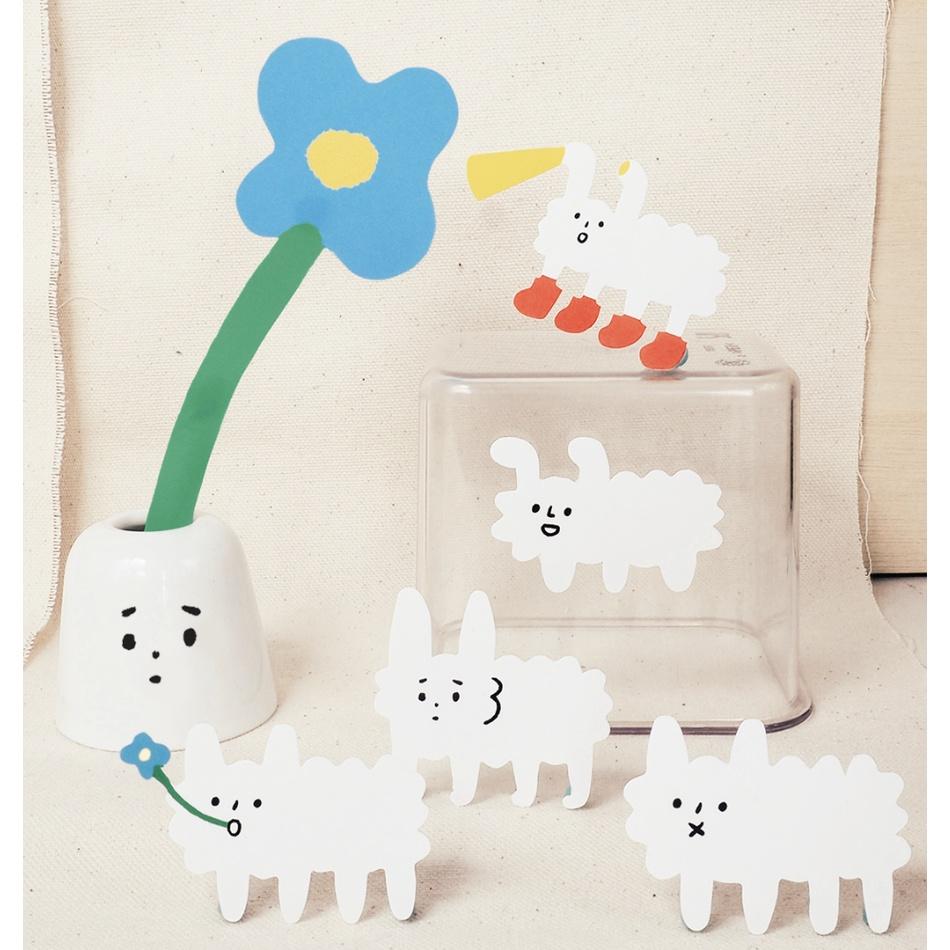 右手超人 中貼紙 3-8 狗狗雲款 防水貼紙【立夏手帳生活工作室】-細節圖2