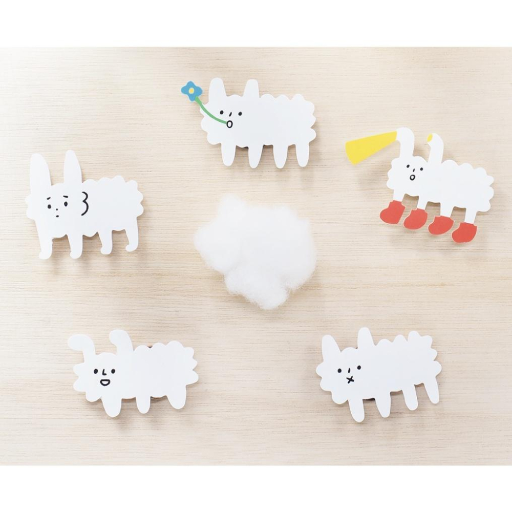 右手超人 中貼紙 3-8 狗狗雲款 防水貼紙【立夏手帳生活工作室】-細節圖3