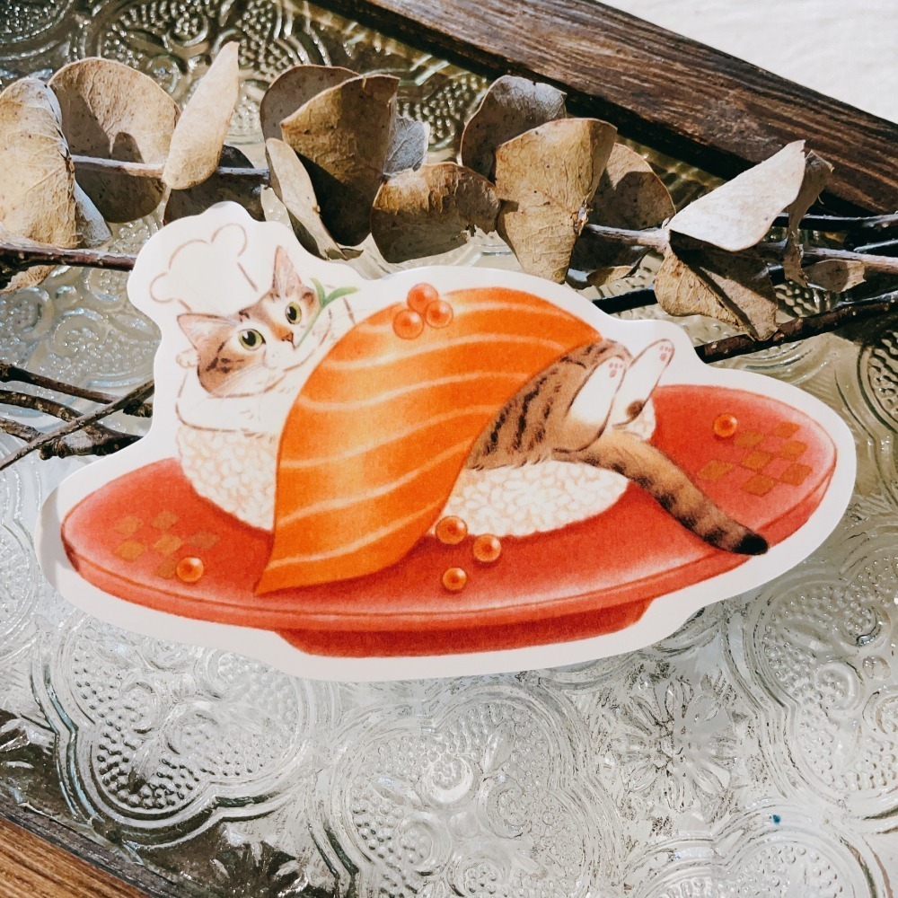 【新1款】補補貓・大衛煮愛 貓咪的異想世界 防水貼紙(大) 共12款【立夏手帳生活】-細節圖3