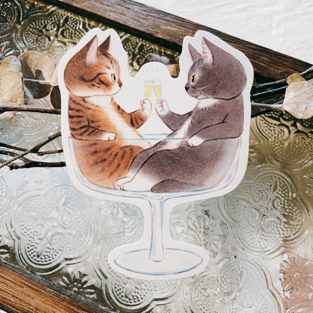 【新1款】補補貓・大衛煮愛 貓咪的異想世界 防水貼紙(大) 共12款【立夏手帳生活】-細節圖4