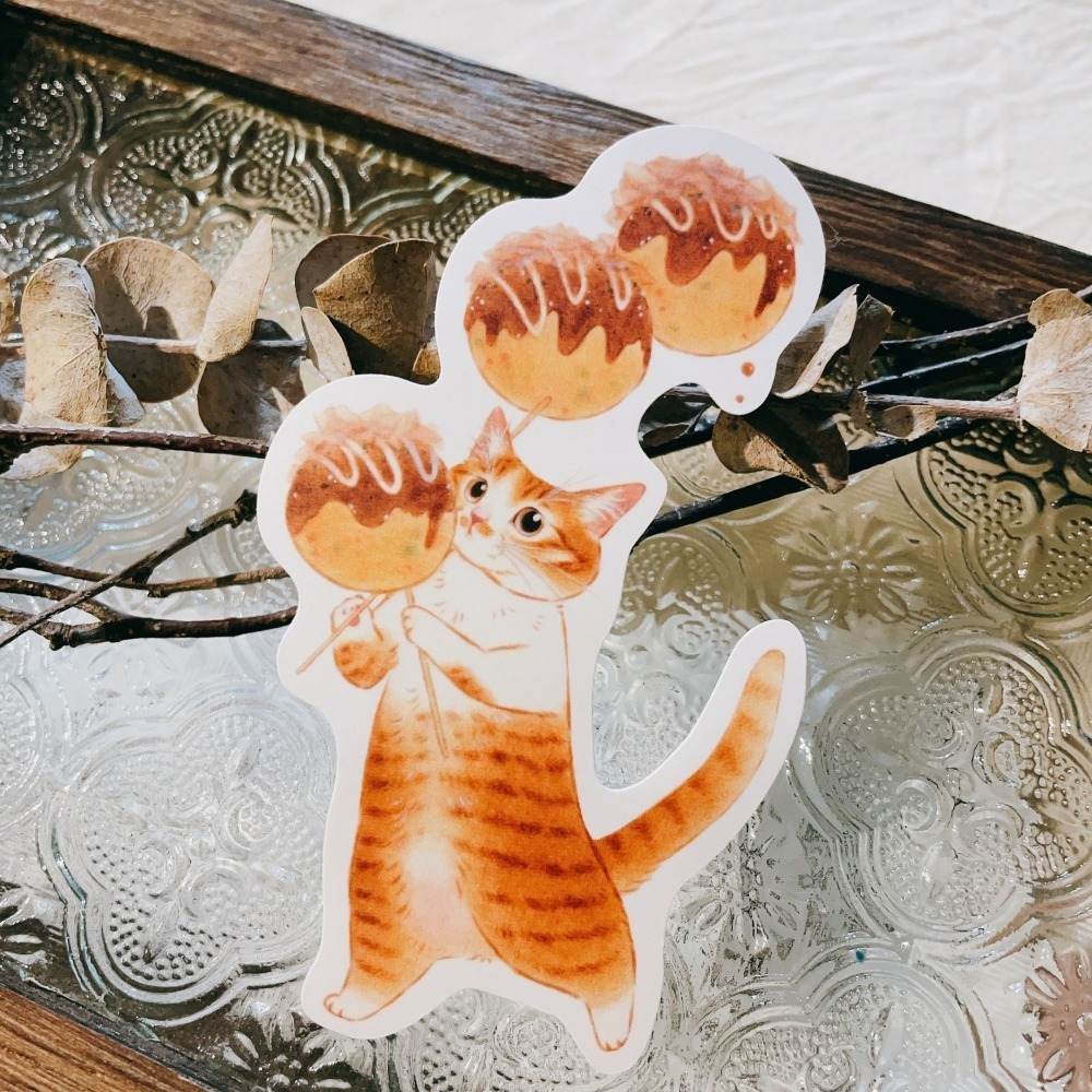 【新1款】補補貓・大衛煮愛 貓咪的異想世界 防水貼紙(大) 共12款【立夏手帳生活】-細節圖5